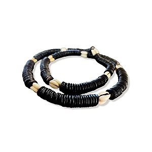 Fio De Laguidbá Preto Com Búzios - Candomblé - Africano