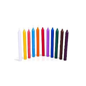 Vela de Comum Palito - (Coloridas) 30 unidades